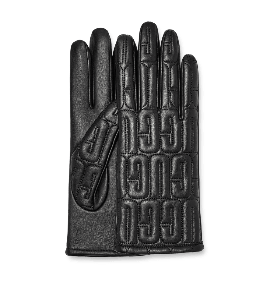 UGG® 公式【 レザー キルテッド ロゴ グローブ|Leather Quilted Logo Glove| 191459188071 | レディース】 アグ 公式サイト